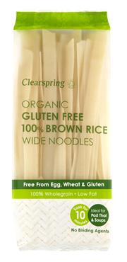 Clearspring Organic Gluten Free Brown Rice Wide Noodles 